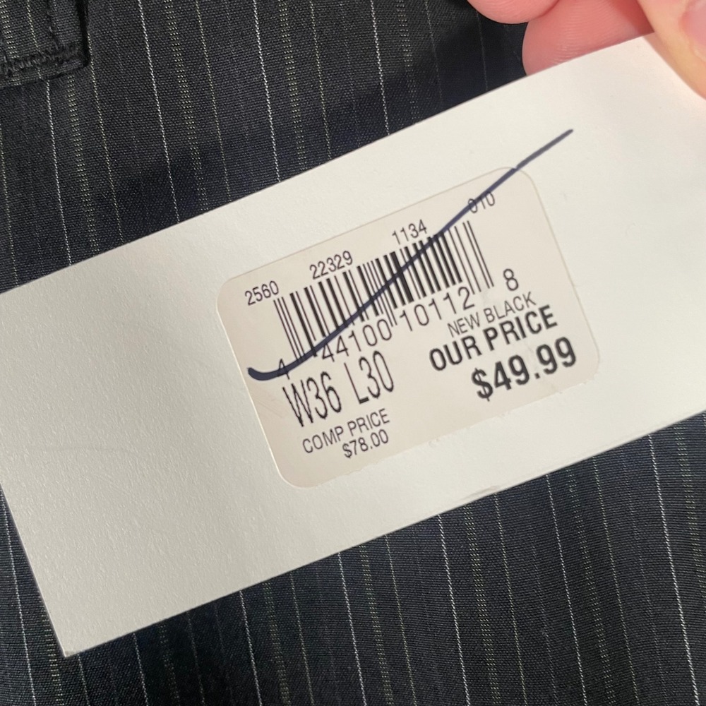 Calvin Klein The Essex Low‎ Rise Straight Leg Pinstripe Dress Pants Mens W36 L30 - Picture 4 of 6